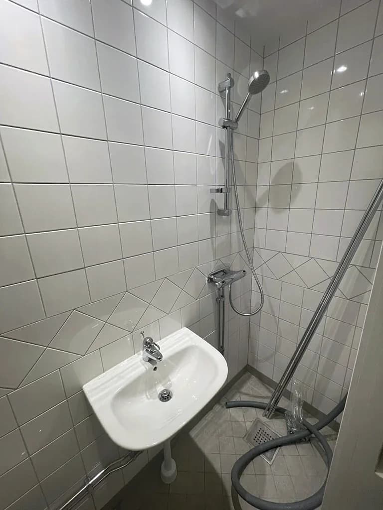 Hygienutrymme under färdigställandet